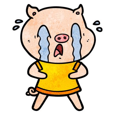 ağlayan domuz çizgi film insan Giyim Eşyası