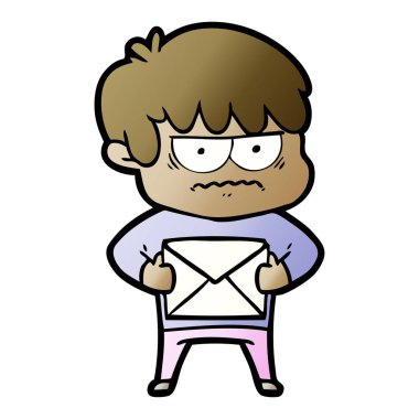 rahatsız çizgi film çocuk vektör çizim