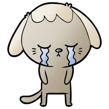 şirin köpek yavrusu ağlayan çizgi film