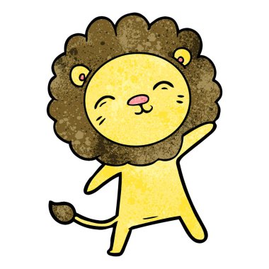 Çizgi film aslanının vektör çizimi