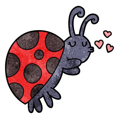 vektör çizim karikatür uğur böceği