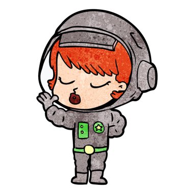 çizgi film güzel astronot kız