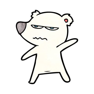 kızgın ayı kutup karikatür işaret