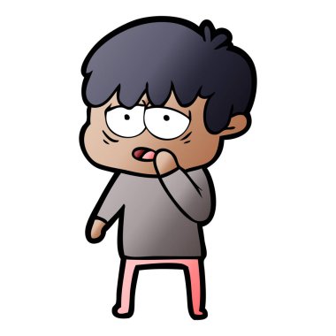 Çizgi film çocuğunun vektör çizimi