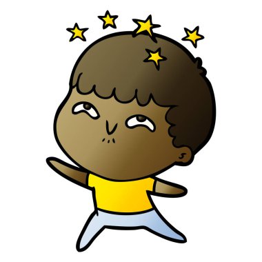 vektör çizim karikatür çocuk hayret