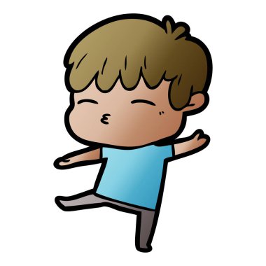 vektör çizim karikatür meraklı çocuk