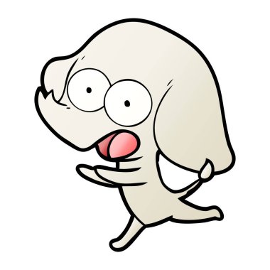 vektör çizim sevimli çizgi fil