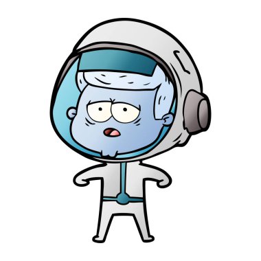 Çizgi film astronotunun vektör çizimi