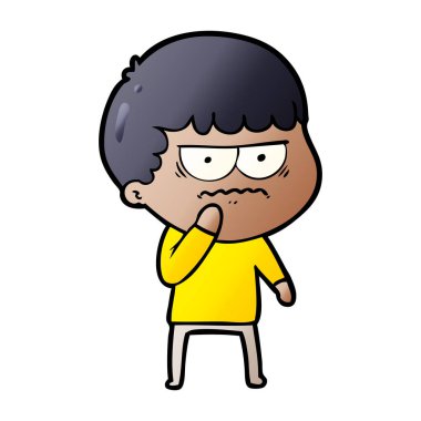 vektör çizim karikatür dostum rahatsız