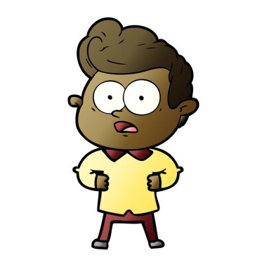 vektör çizim karikatür bakan adam