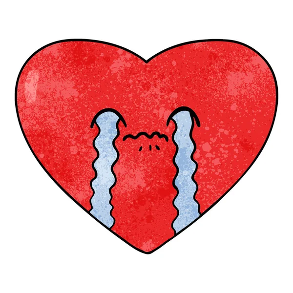 Dessin Animé Amour Malade Coeur — Image vectorielle