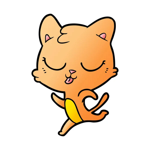 Vector Ilustración Dibujos Animados Gato Corriendo — Archivo Imágenes Vectoriales