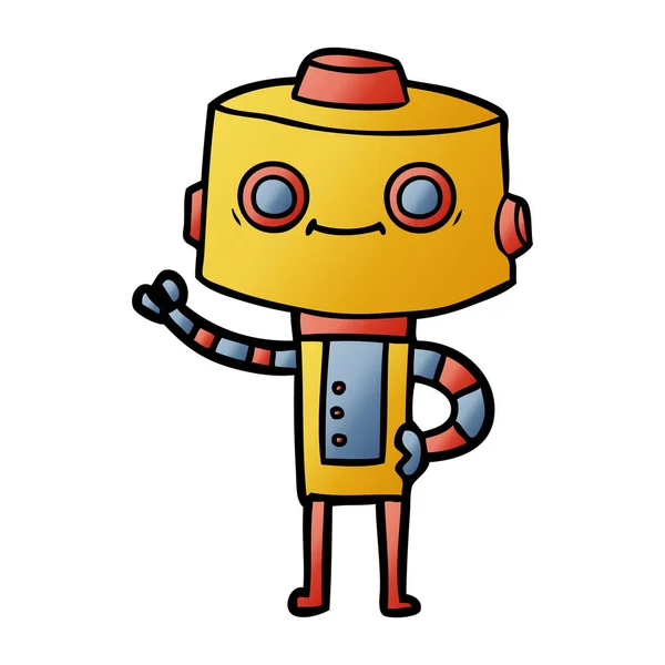 Vektor Illustration Tecknad Robot — Stock vektor