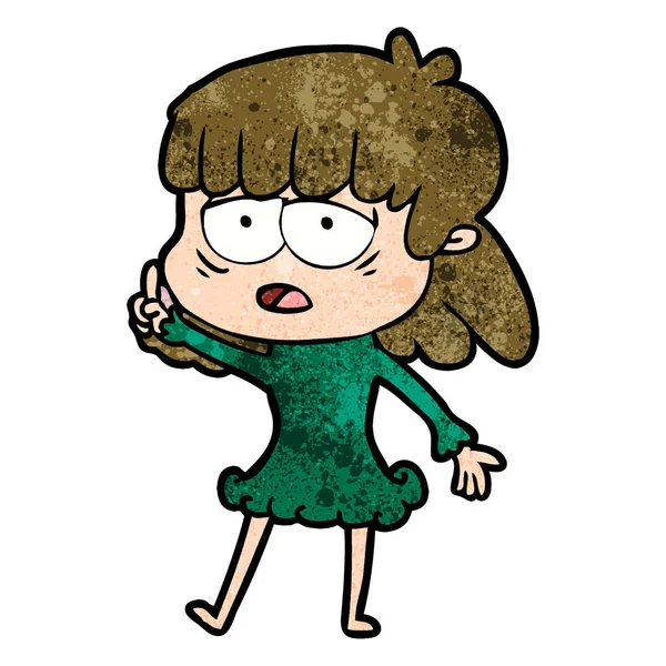 Vectorillustratie Van Cartoon Moe Vrouw — Stockvector