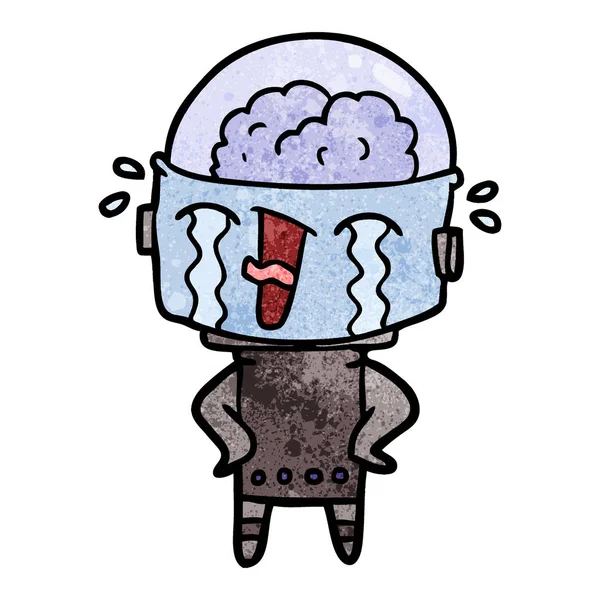 Çizgi film robotunun vektör çizimi