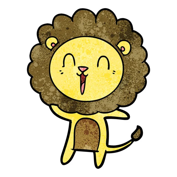 Vector Illustration Cartoon Lion — Stock Vector