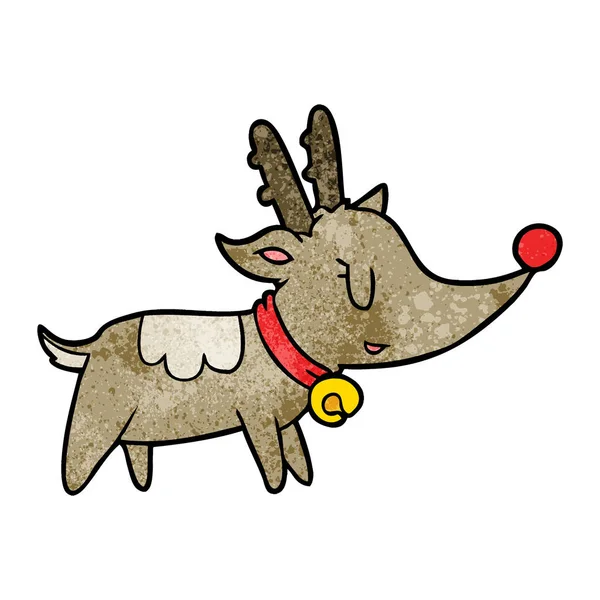 Ilustración Vectorial Los Renos Navidad Dibujos Animados — Vector de stock