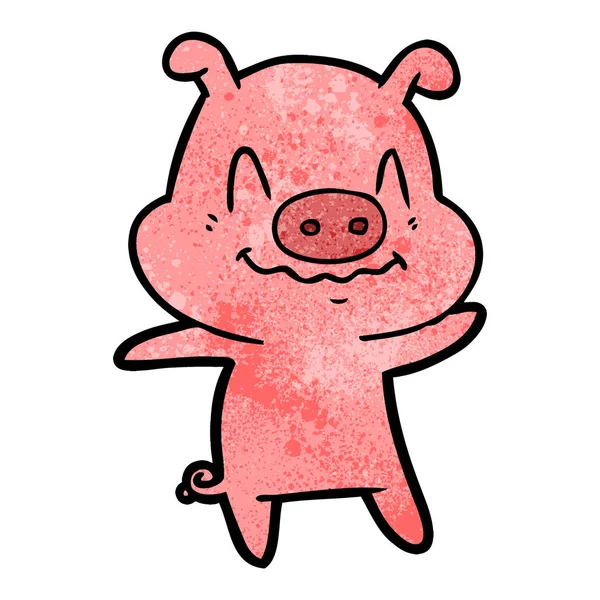 Ilustrație Vectorială Porcului Desene Animate — Vector de stoc