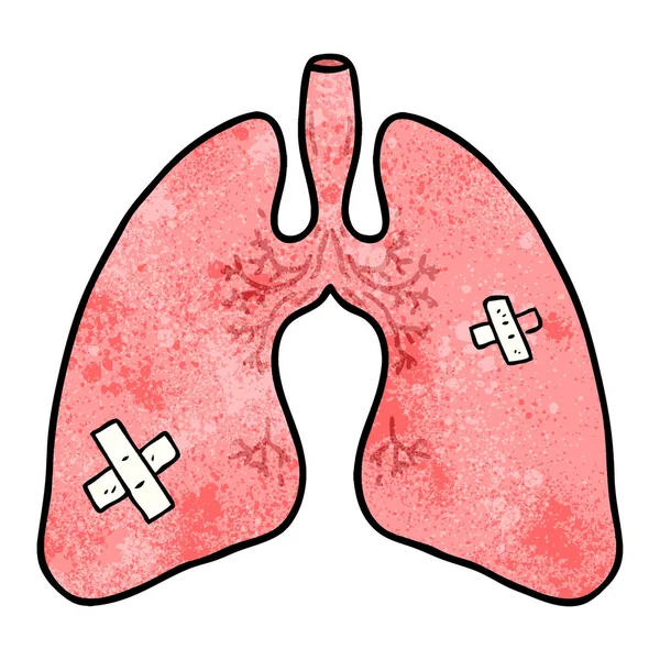 漫画肺のベクトル イラスト — ストックベクタ