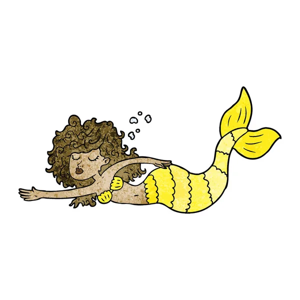 卡通美人鱼的矢量插画 — 图库矢量图片