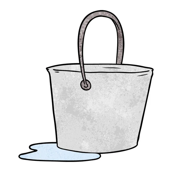 バケツの水を漫画 — ストックベクタ