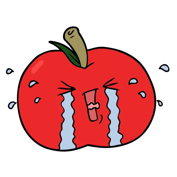 漫画リンゴのベクトル図 — ストックベクタ