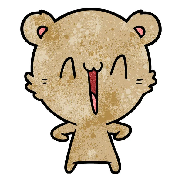 快乐熊卡通的矢量插图 — 图库矢量图片