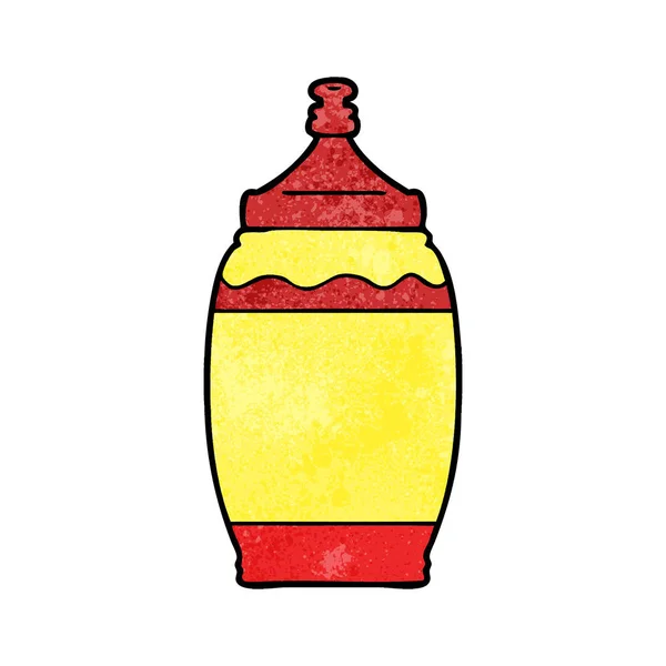 Vector Ilustración Botella Ketchup Dibujos Animados — Vector de stock