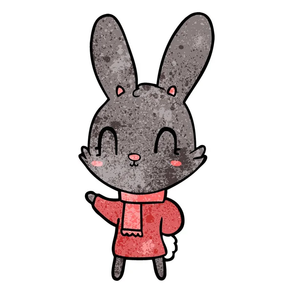 Illustration Vectorielle Lapin Dessin Animé Mignon — Image vectorielle