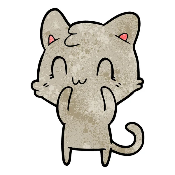 Vektorillustration Cartoon Happy Cat — Stock vektor