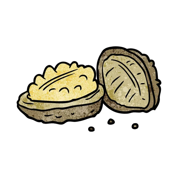 Ilustración Vectorial Nueces Dibujos Animados — Archivo Imágenes Vectoriales