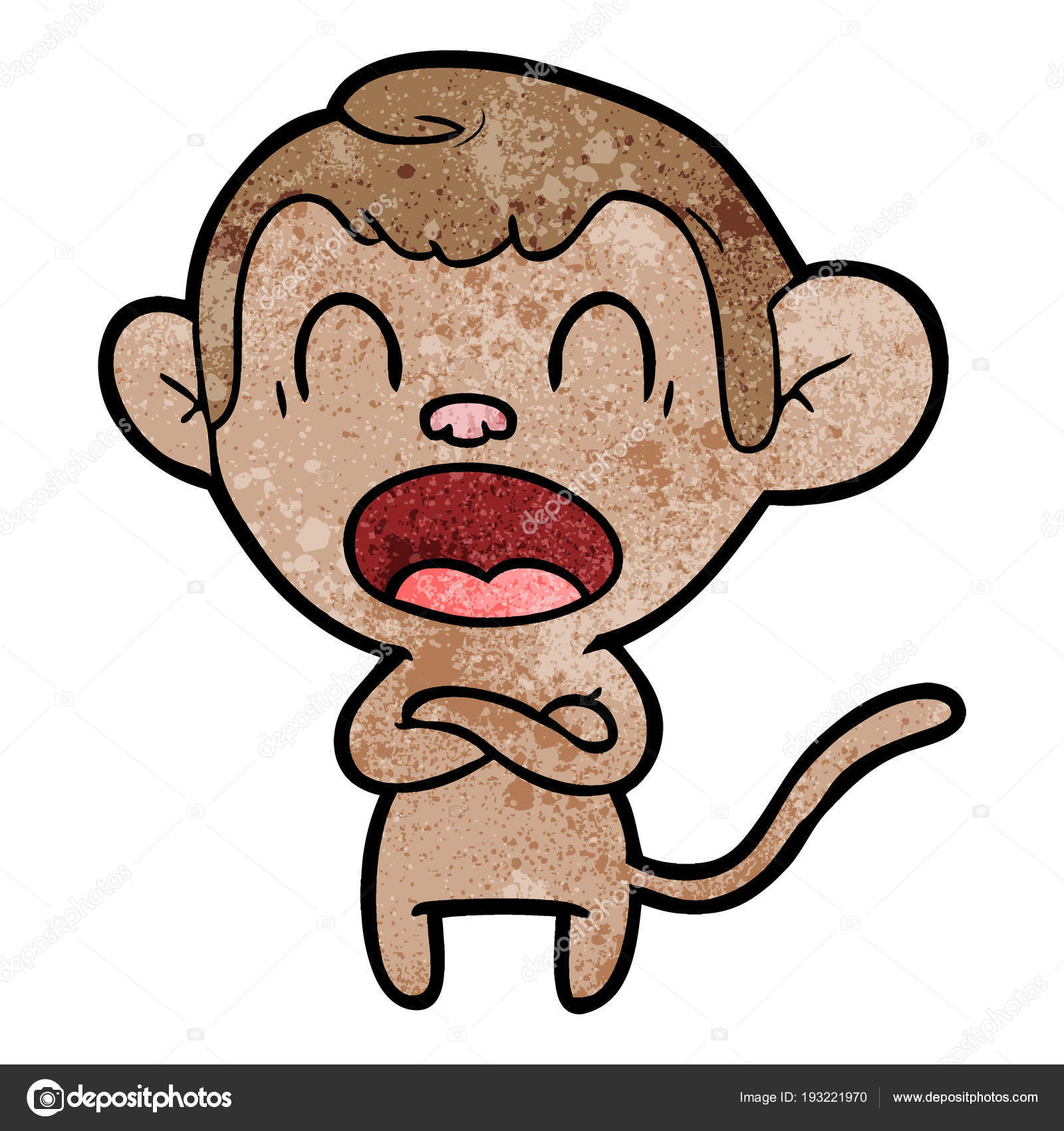 叫び漫画猿のベクトル イラスト ストックベクター C Lineartestpilot