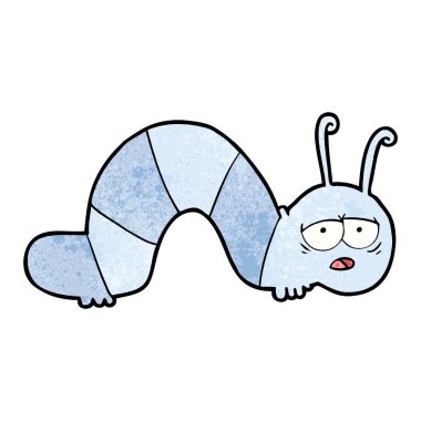 vektör çizim karikatür yorgun tırtıl