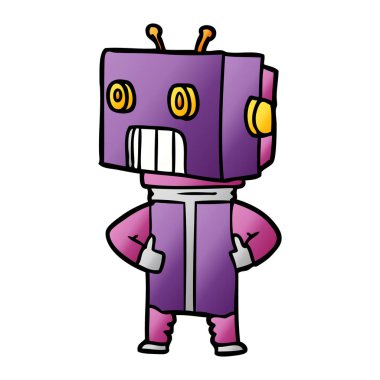 Çizgi film robotunun vektör çizimi