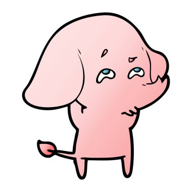 Çizgi film filinin vektör illüstrasyonu