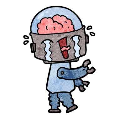 Çizgi film robotunun vektör çizimi