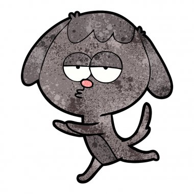 çalışan sıkılmış köpek çizgi film