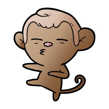 Çizgi film maymununun vektör çizimi