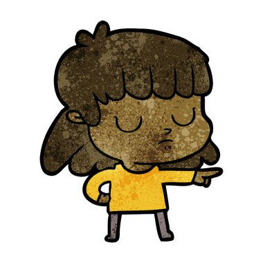 vektör çizim karikatür kayıtsız kadın