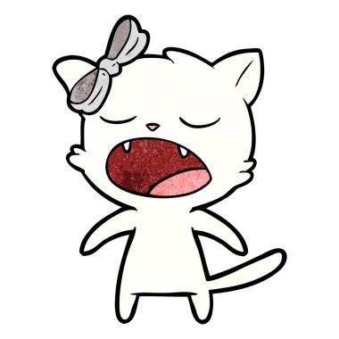 Çizgi film kedisinin vektör çizimi