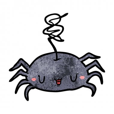 vektör çizim karikatür örümcek