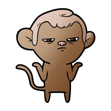 Çizgi film maymununun vektör çizimi