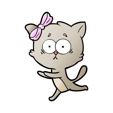 Çizgi film kedisinin vektör çizimi