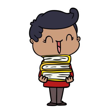 vektör çizim karikatür gülen çocuk