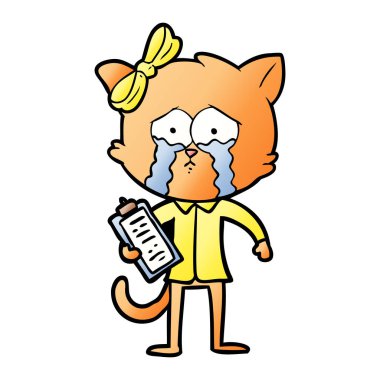 Çizgi film kedisinin vektör çizimi