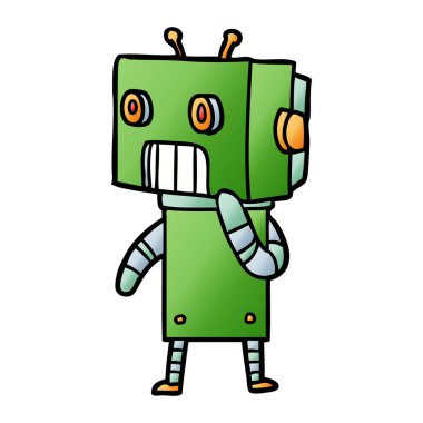 Çizgi film robotunun vektör çizimi