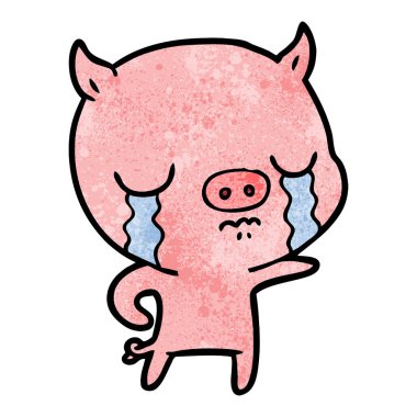 Çizgi film domuzunun vektör çizimi