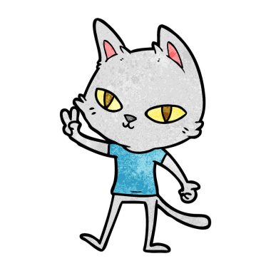 Çizgi film kedisinin vektör çizimi