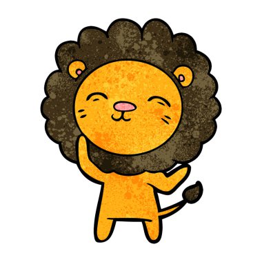 Çizgi film aslanının vektör çizimi