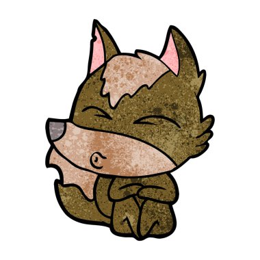 Çizgi film kurdunun vektör çizimi